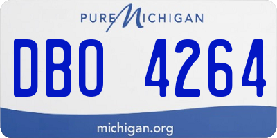 MI license plate DBO4264