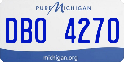 MI license plate DBO4270