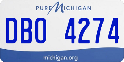 MI license plate DBO4274