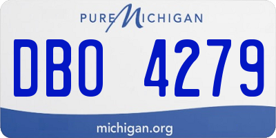 MI license plate DBO4279