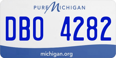 MI license plate DBO4282