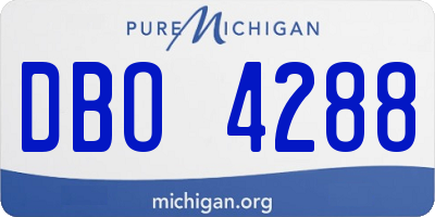 MI license plate DBO4288