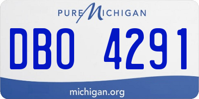 MI license plate DBO4291