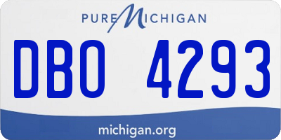 MI license plate DBO4293