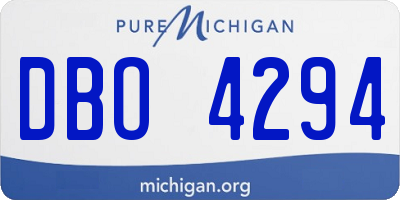 MI license plate DBO4294