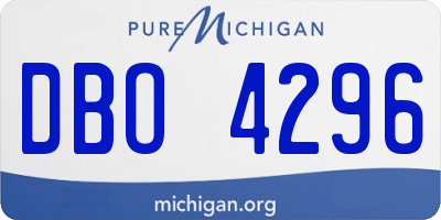MI license plate DBO4296