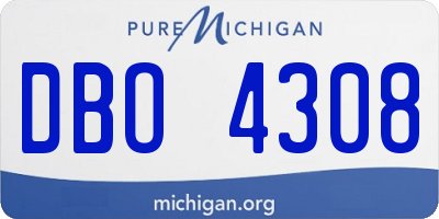 MI license plate DBO4308
