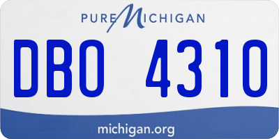 MI license plate DBO4310