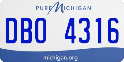 MI license plate DBO4316