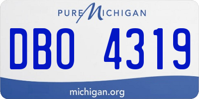 MI license plate DBO4319