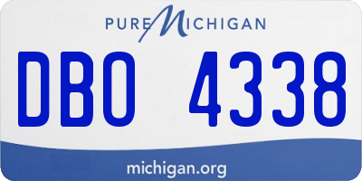 MI license plate DBO4338