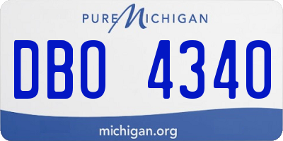 MI license plate DBO4340