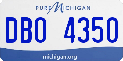 MI license plate DBO4350