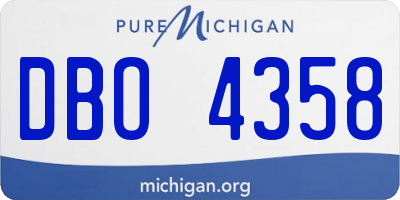 MI license plate DBO4358