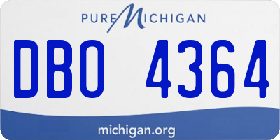 MI license plate DBO4364