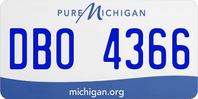 MI license plate DBO4366