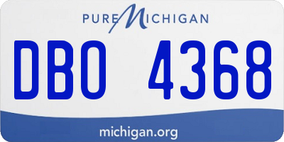 MI license plate DBO4368