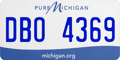 MI license plate DBO4369
