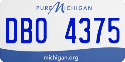 MI license plate DBO4375