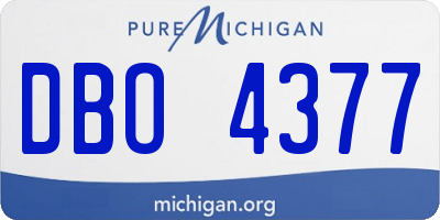 MI license plate DBO4377