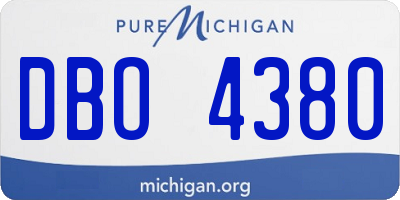 MI license plate DBO4380