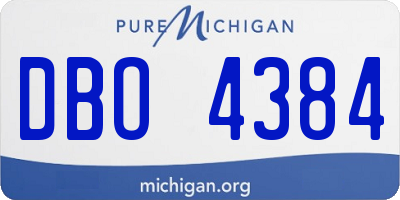 MI license plate DBO4384