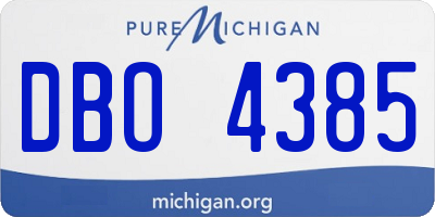 MI license plate DBO4385