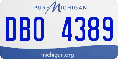 MI license plate DBO4389