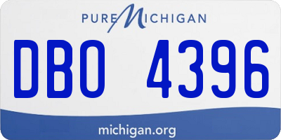MI license plate DBO4396