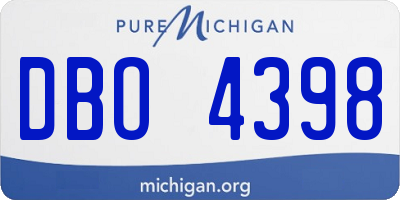 MI license plate DBO4398
