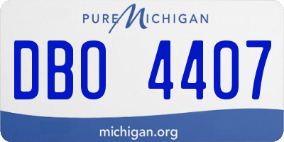 MI license plate DBO4407