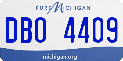 MI license plate DBO4409