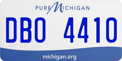 MI license plate DBO4410