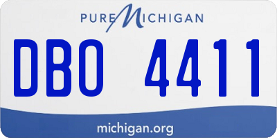 MI license plate DBO4411