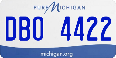 MI license plate DBO4422
