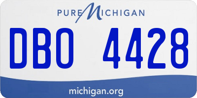 MI license plate DBO4428