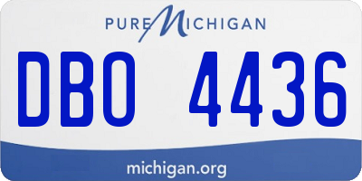 MI license plate DBO4436