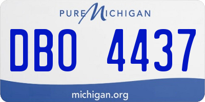 MI license plate DBO4437