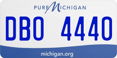 MI license plate DBO4440
