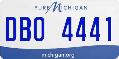 MI license plate DBO4441