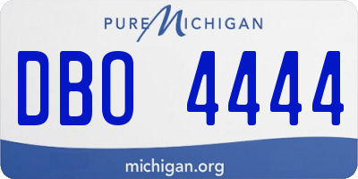 MI license plate DBO4444