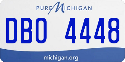 MI license plate DBO4448