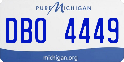 MI license plate DBO4449