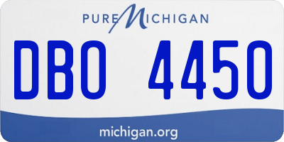 MI license plate DBO4450