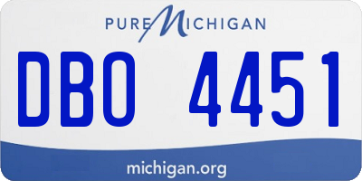 MI license plate DBO4451