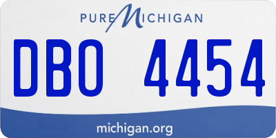 MI license plate DBO4454