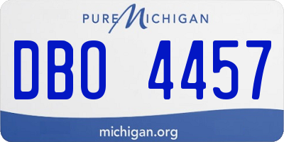 MI license plate DBO4457