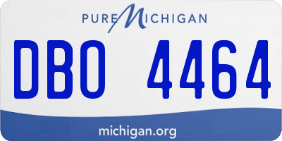 MI license plate DBO4464