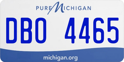 MI license plate DBO4465