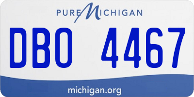 MI license plate DBO4467